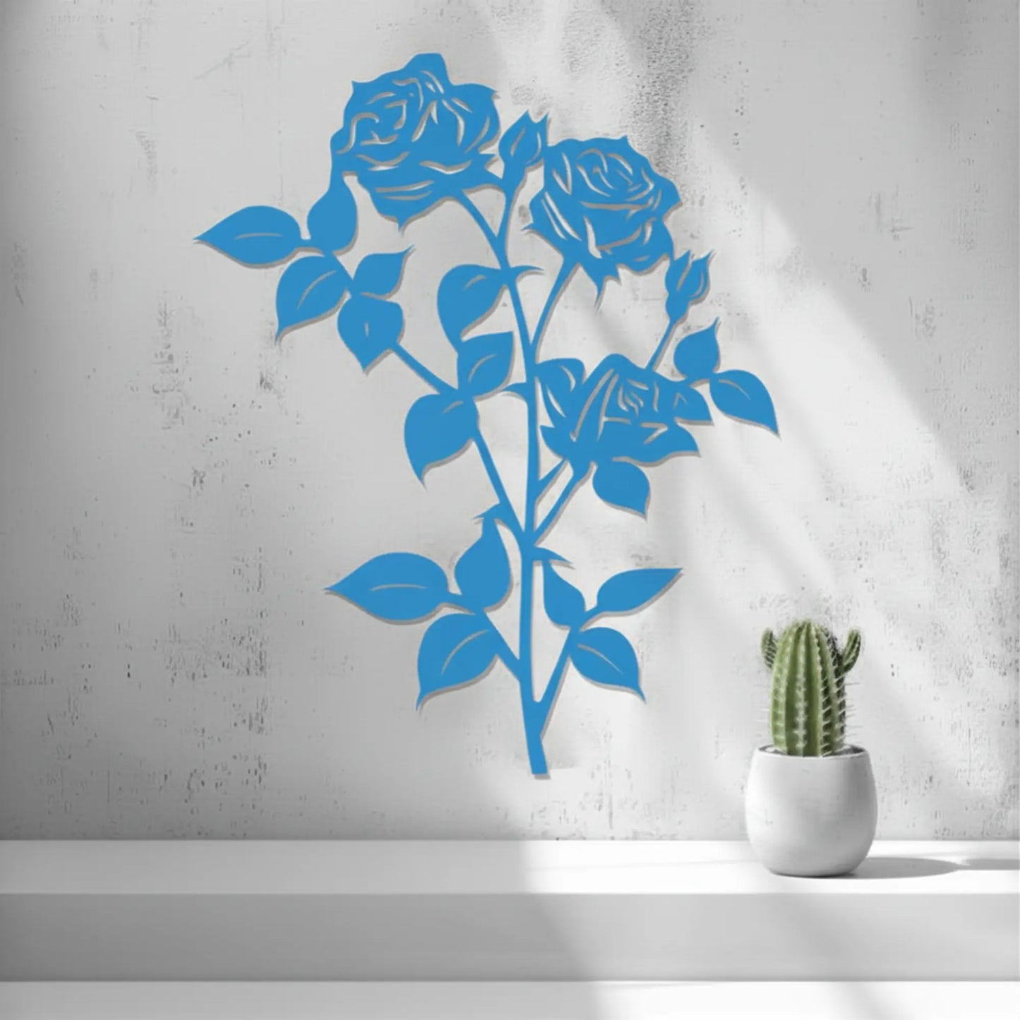 Décoration murale de roses en 2D (by 2D Arts)