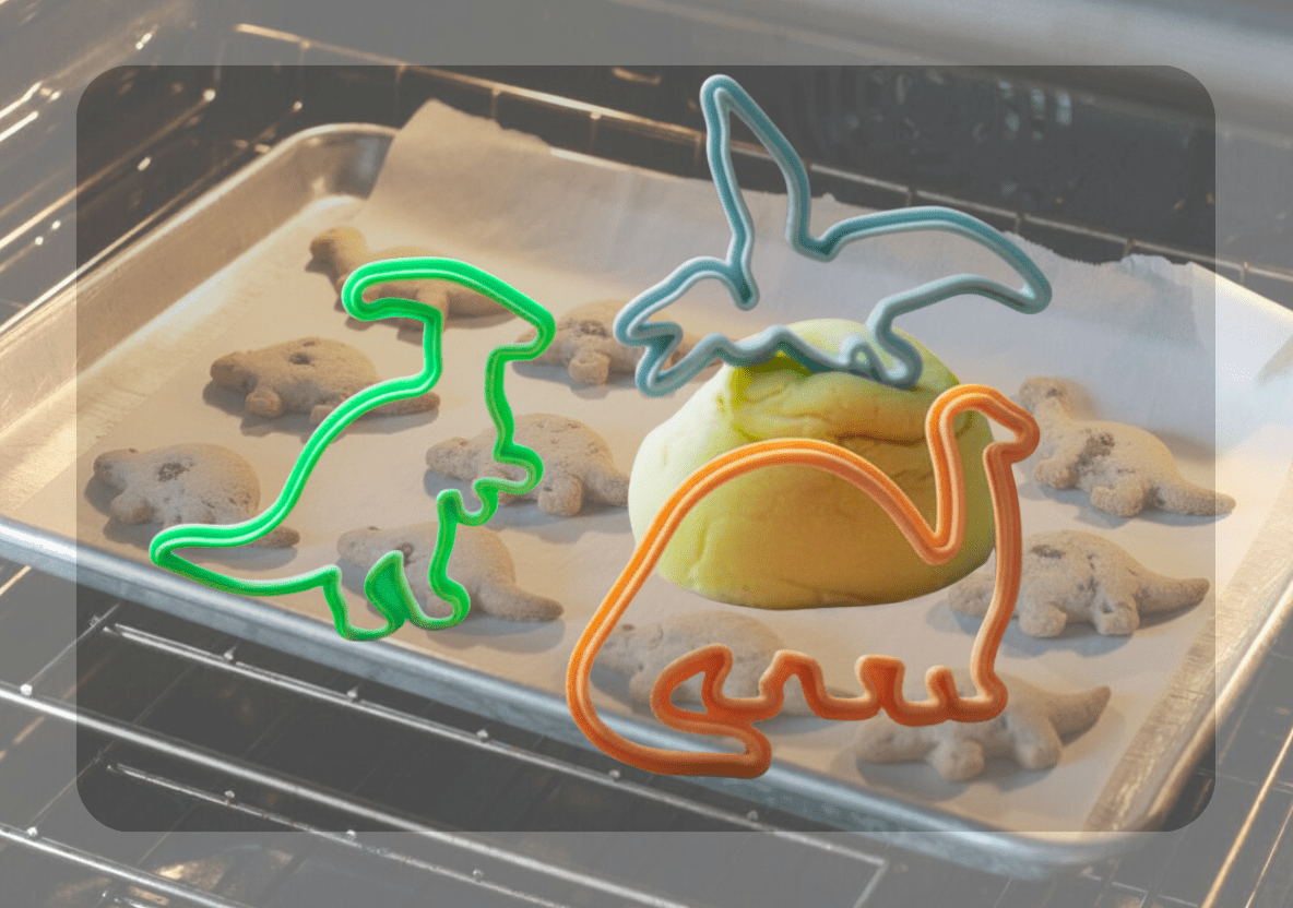 Moule à biscuits Dinosaure — Lot de 3 pièces - Bonstic