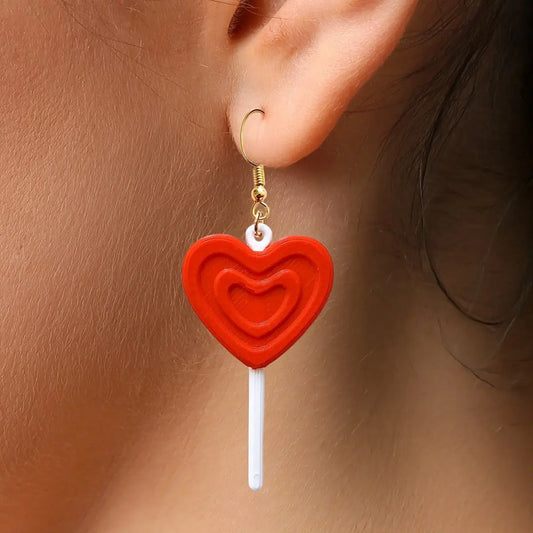 Boucle d'oreille sucette en forme de cœur (By Zelda)