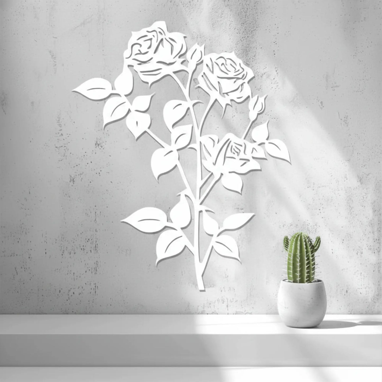 Décoration murale de roses en 2D (by 2D Arts)