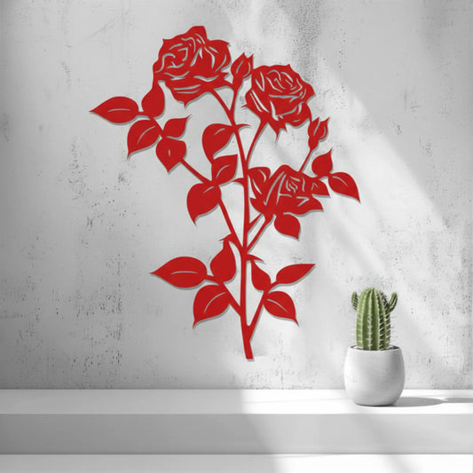 Décoration murale de roses en 2D (by 2D Arts)