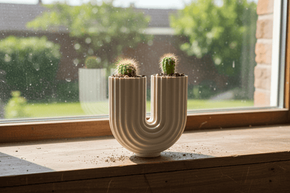 Pot pour plante en forme de U — Design moderne et élégant