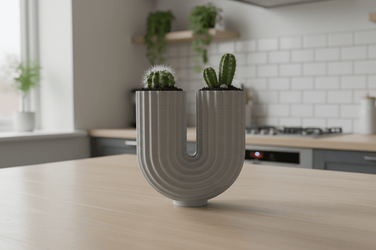 Pot pour plante en forme de U — Design moderne et élégant