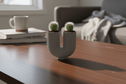 Pot pour plante en forme de U — Design moderne et élégant