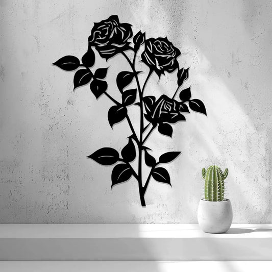 Décoration murale de roses en 2D (by 2D Arts)