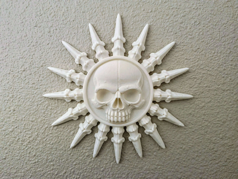 Crâne éclaté - Décoration murale étoile en os ( Par Deadmoon Designs )