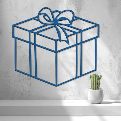 Décoration murale/de fenêtre 2D représentant un cadeau de Noël (By 2D Arts)