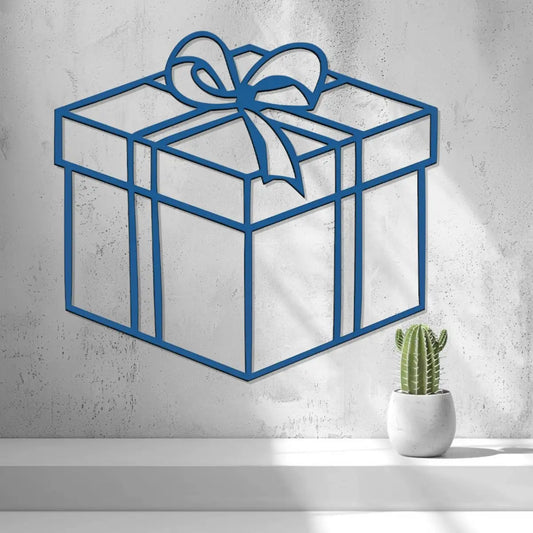 Décoration murale/de fenêtre 2D représentant un cadeau de Noël (By 2D Arts)