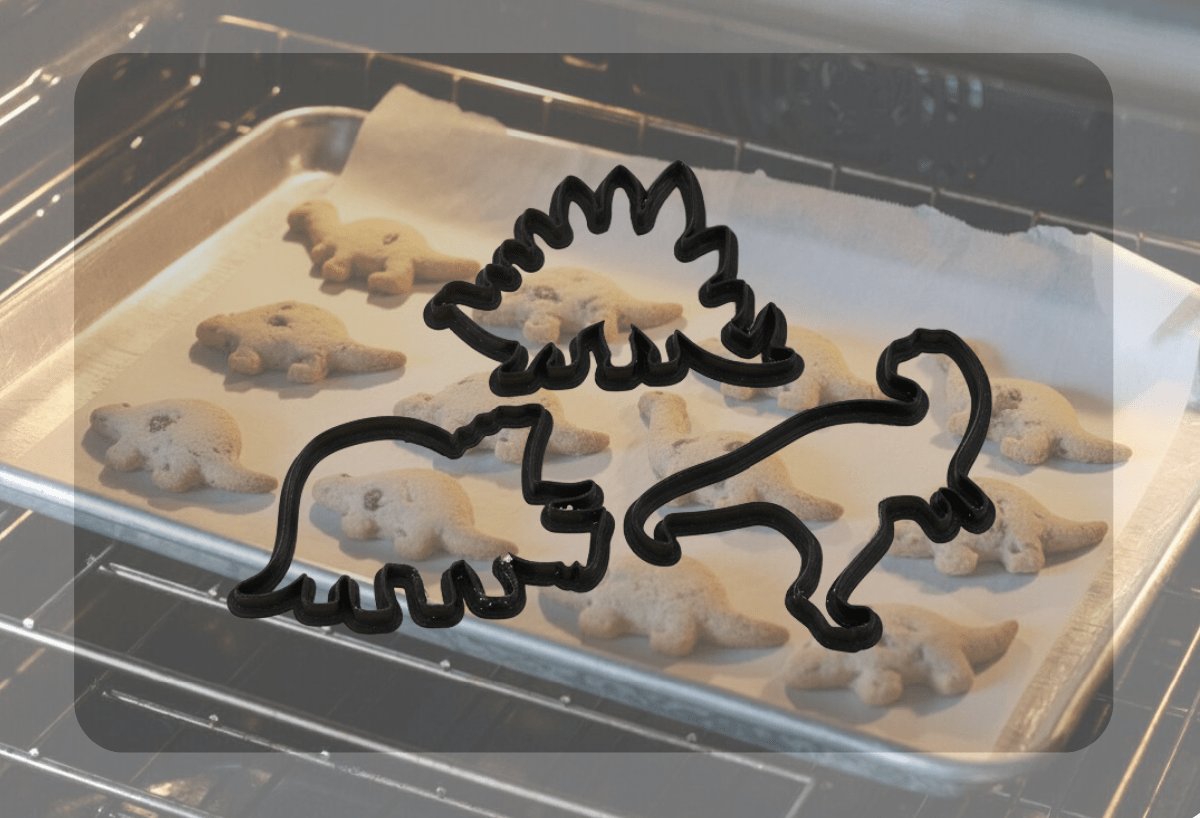 Moule à biscuits Dinosaure — Lot de 3 pièces