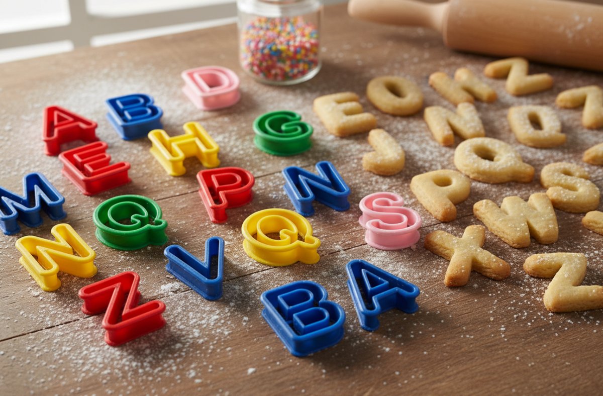 Lot de 26 moules à biscuits lettres de l’alphabet — Set complet pour pâtisserie éducative